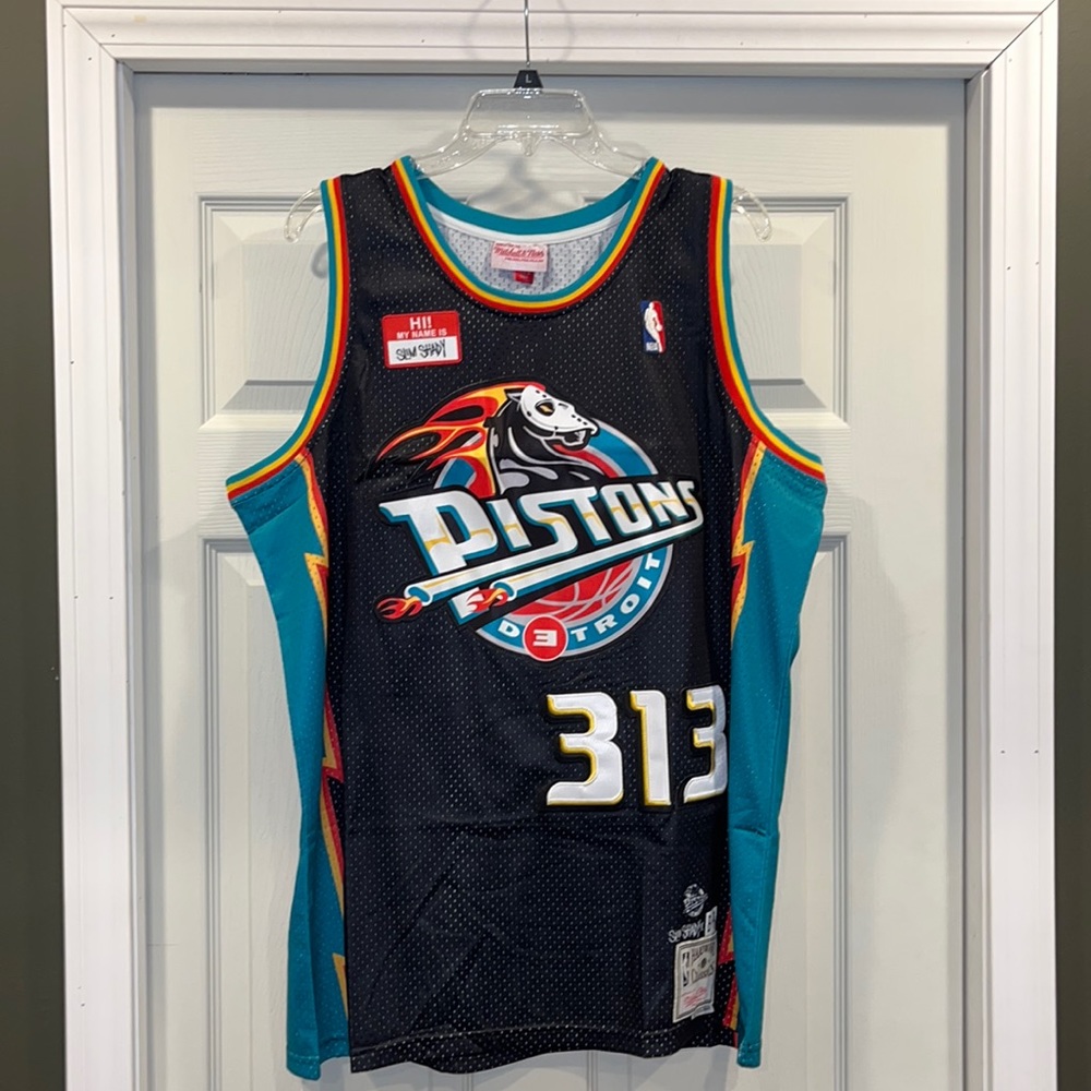 Mitchell & Ness Detroit Pistons Teal *Slim Shady* Jersey (XL)